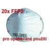 20x Respirátor BLS 128BW FFP2 R D pro opakované použití - proti prachům, aerosolům, COVID-19, koronavirus, coronavirus