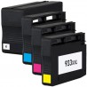 Sada 4ks HP 932XL / 933XL (932 XL, 932 XL) s čipem HP Officejet 6100, 6600, 6700 - kompatibilní inkoustové náplně (cartridge)